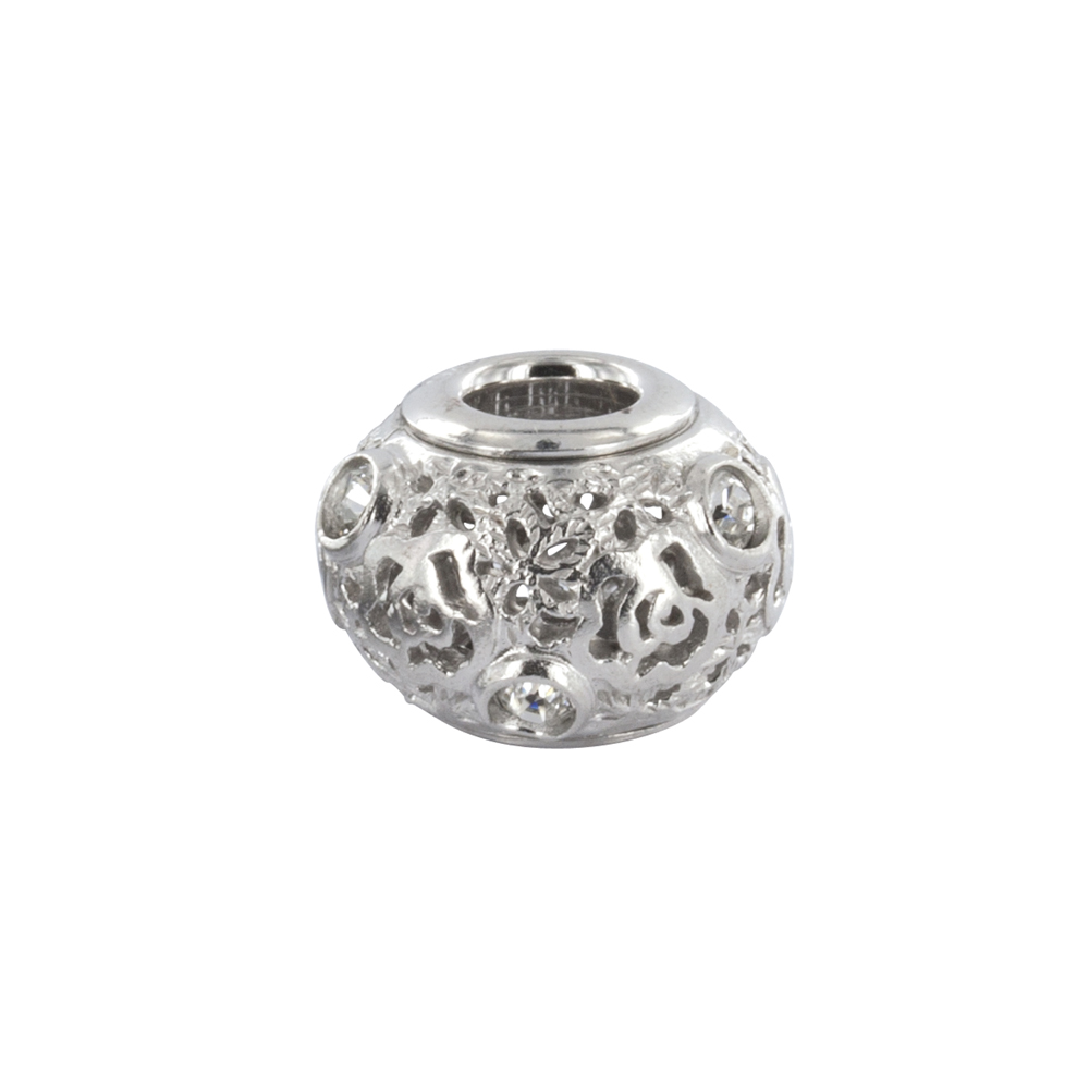 Perle cristal de Swarovski et argent 925/1000 rhodié  