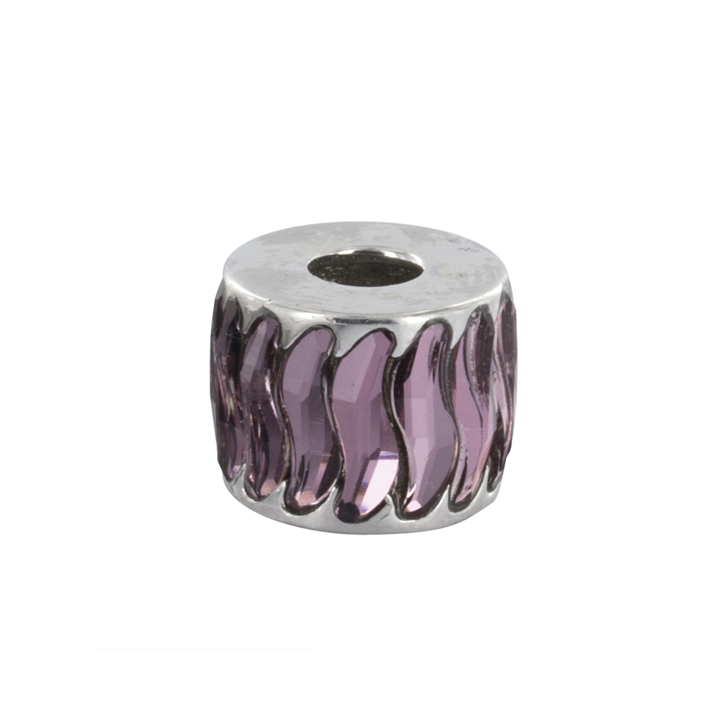 Perle cristal de Swarovski et argent 925/1000 rhodié  