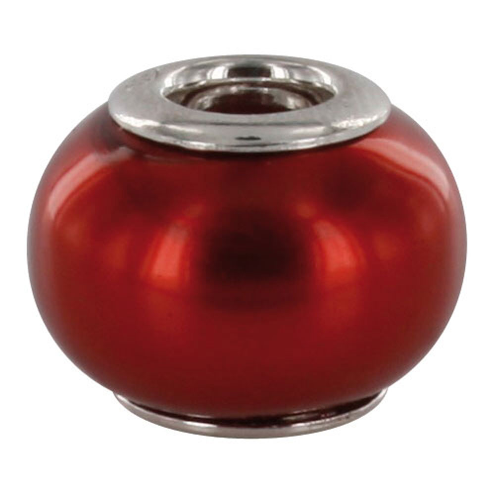 Charms argent 925/1000e verre Murano bordeaux