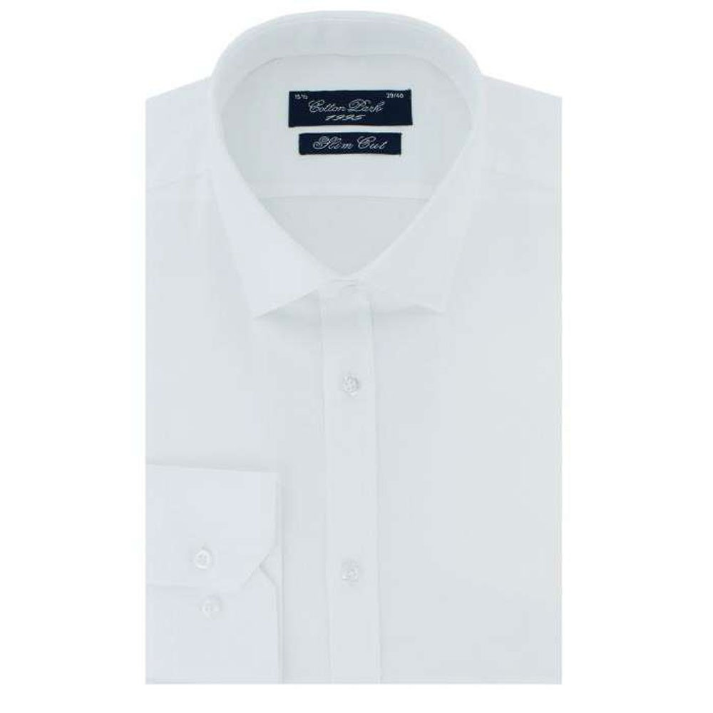 Chemise avec petit col - Blanche - Homme