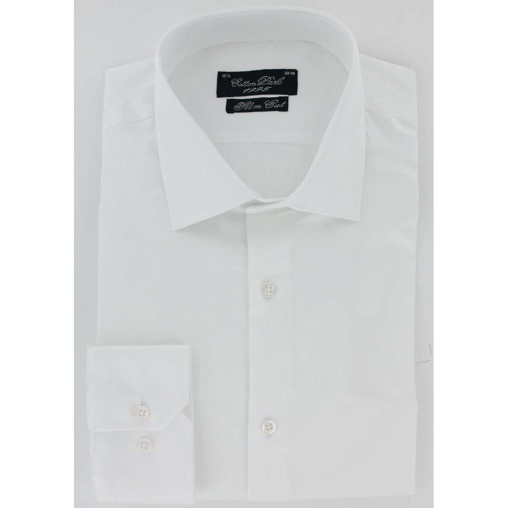 Chemise cintrée blanche petit col - Homme