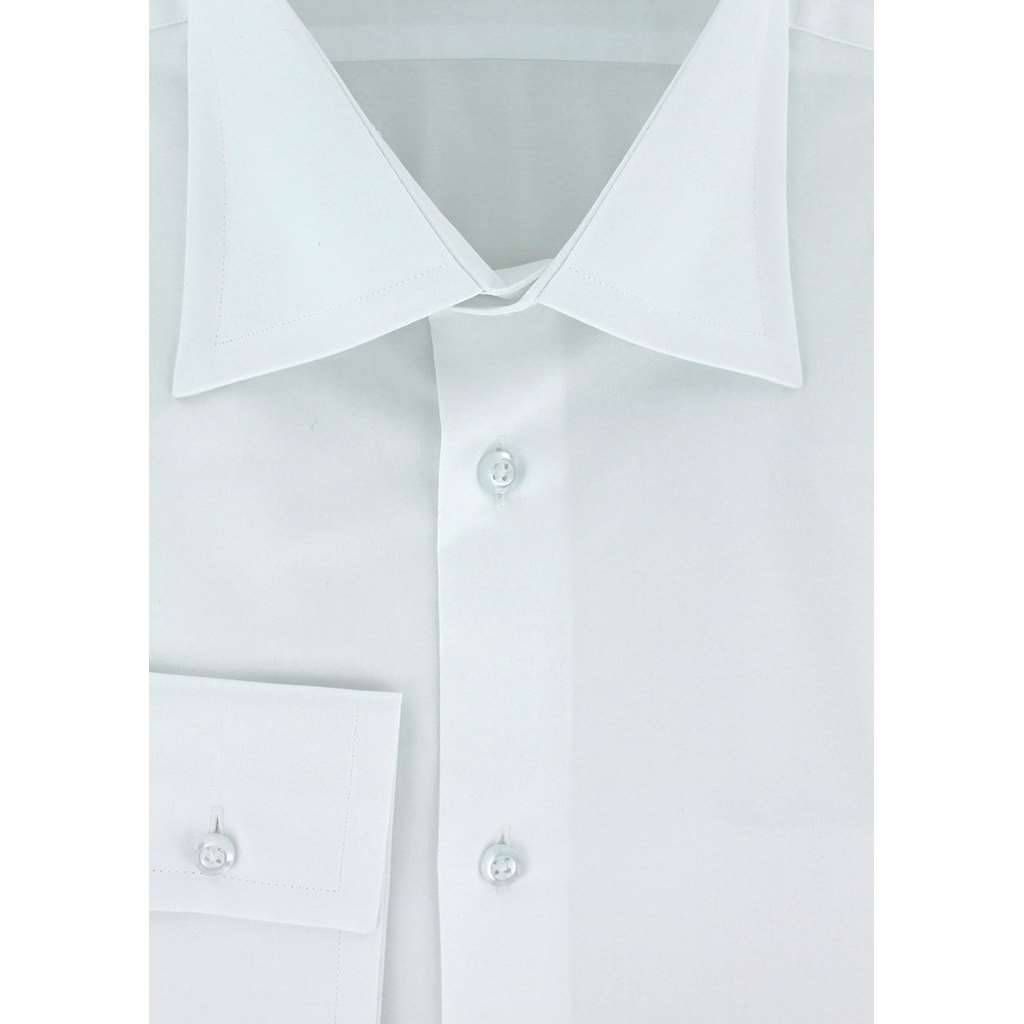 Chemise cintrée blanche poignets mousquetaires et poignets simples - Homme