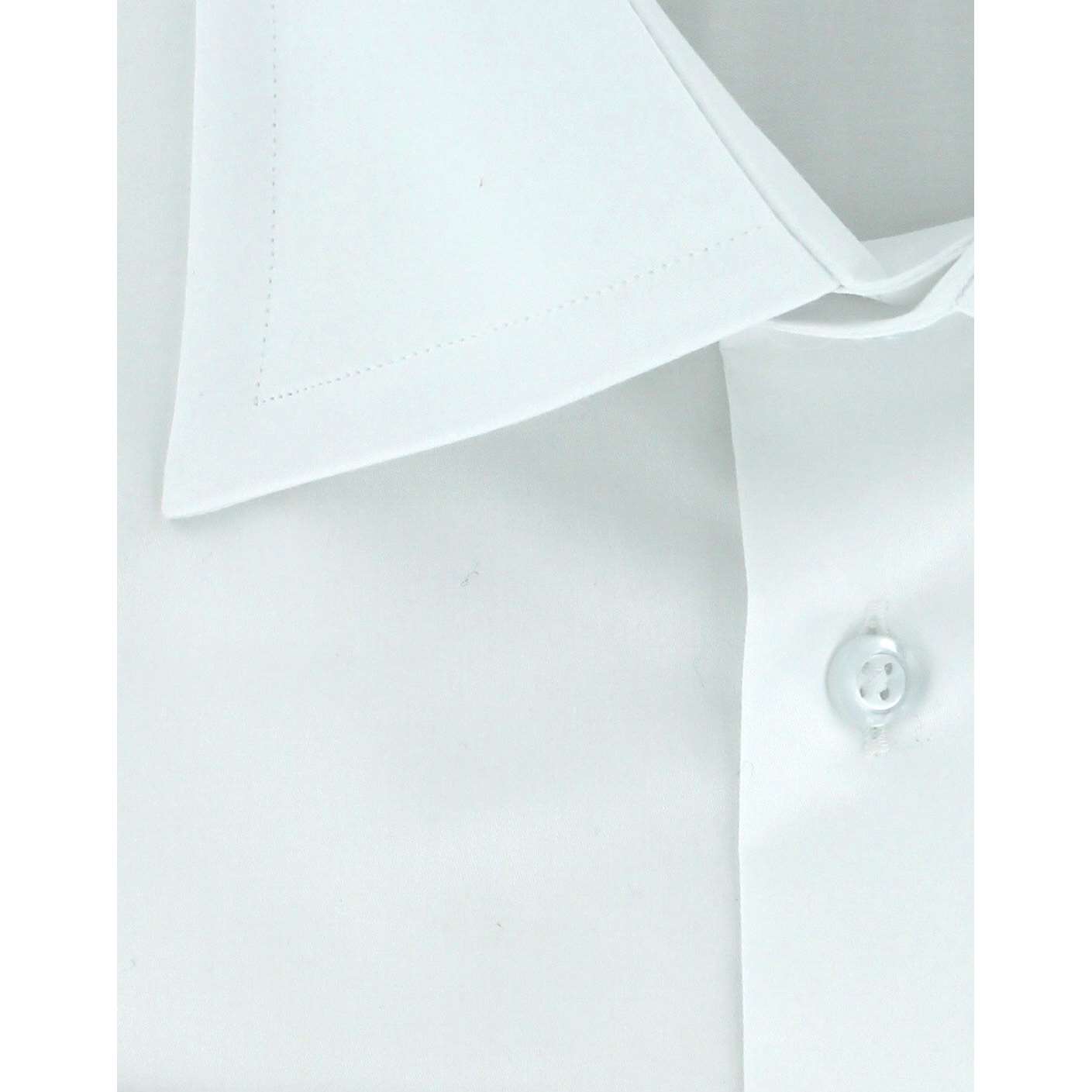 Chemise cintrée blanche poignets mousquetaires et poignets simples - Homme