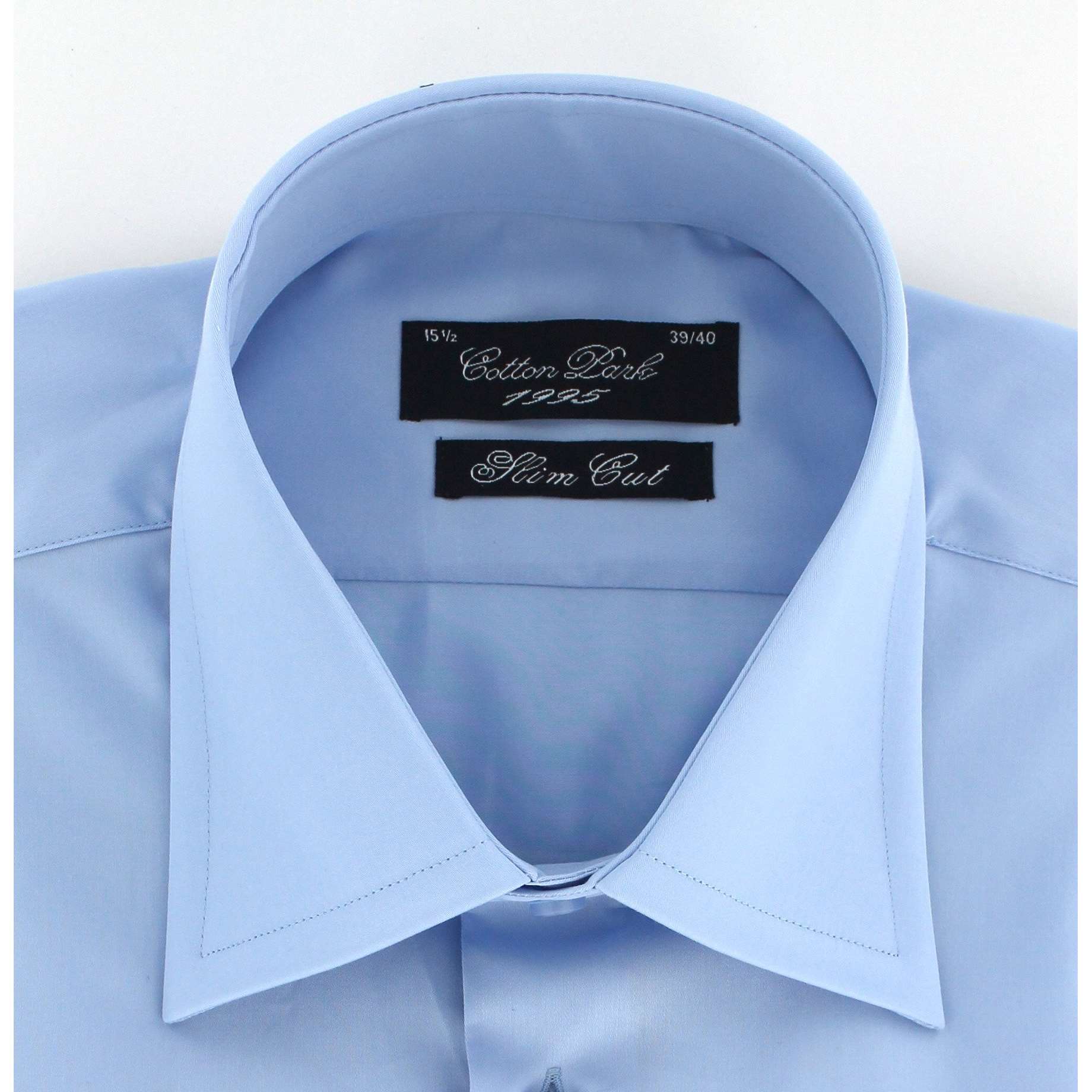 Chemise cintrée bleu ciel col ville - Homme