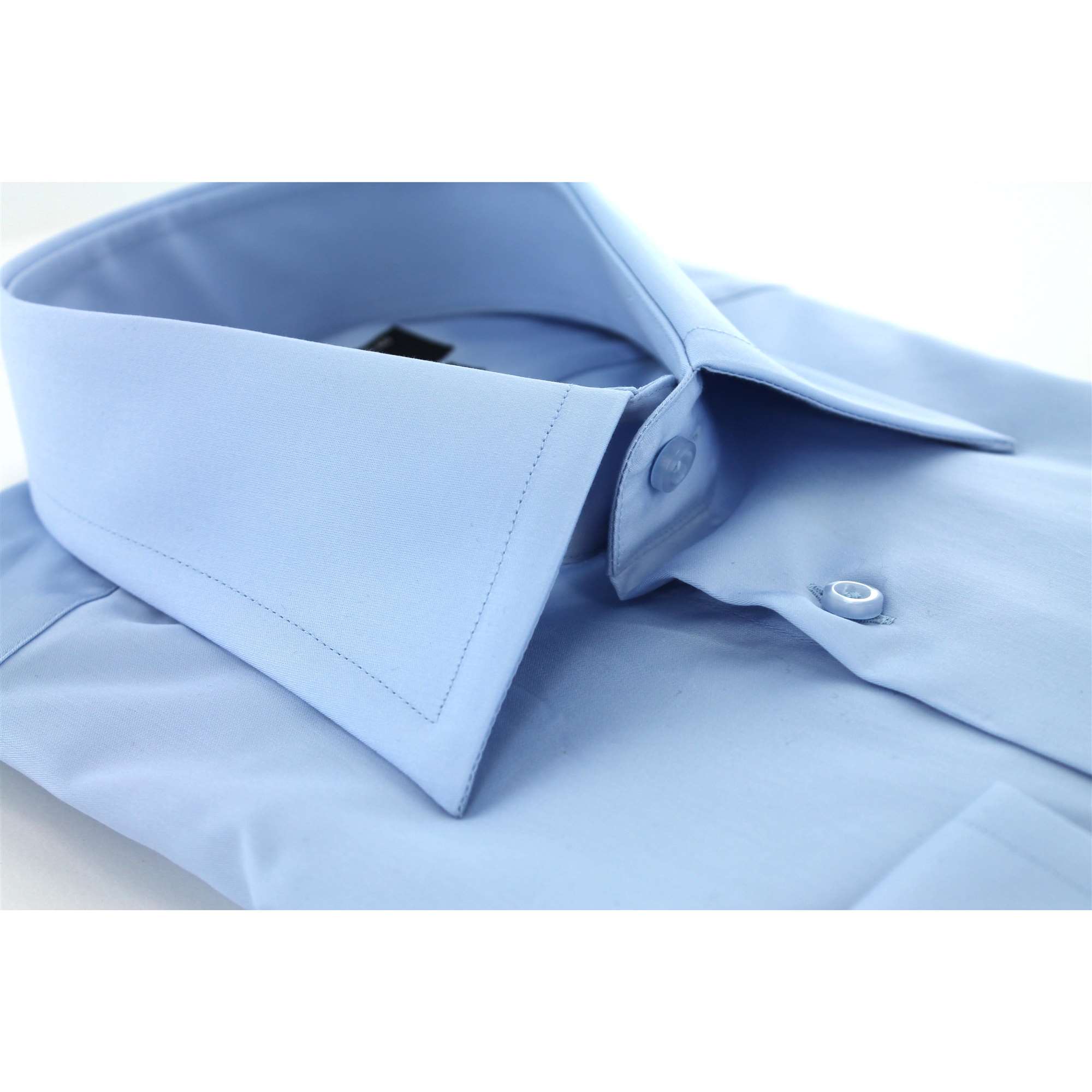 Chemise cintrée bleu ciel col ville - Homme