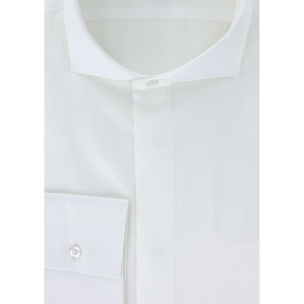 Chemise cintrée cérémonie col cassé blanche - Homme