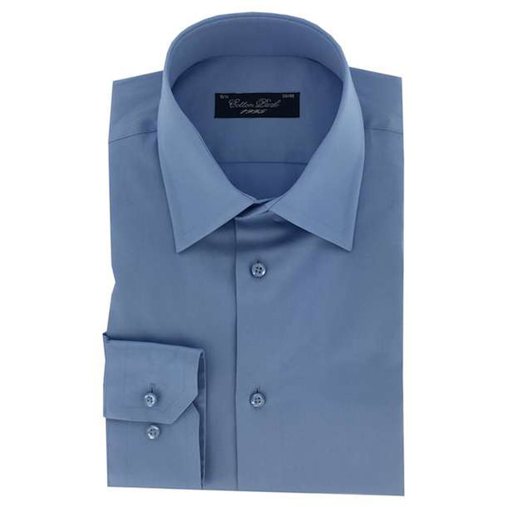 Chemise 'Pino' satin bleu ciel - Homme