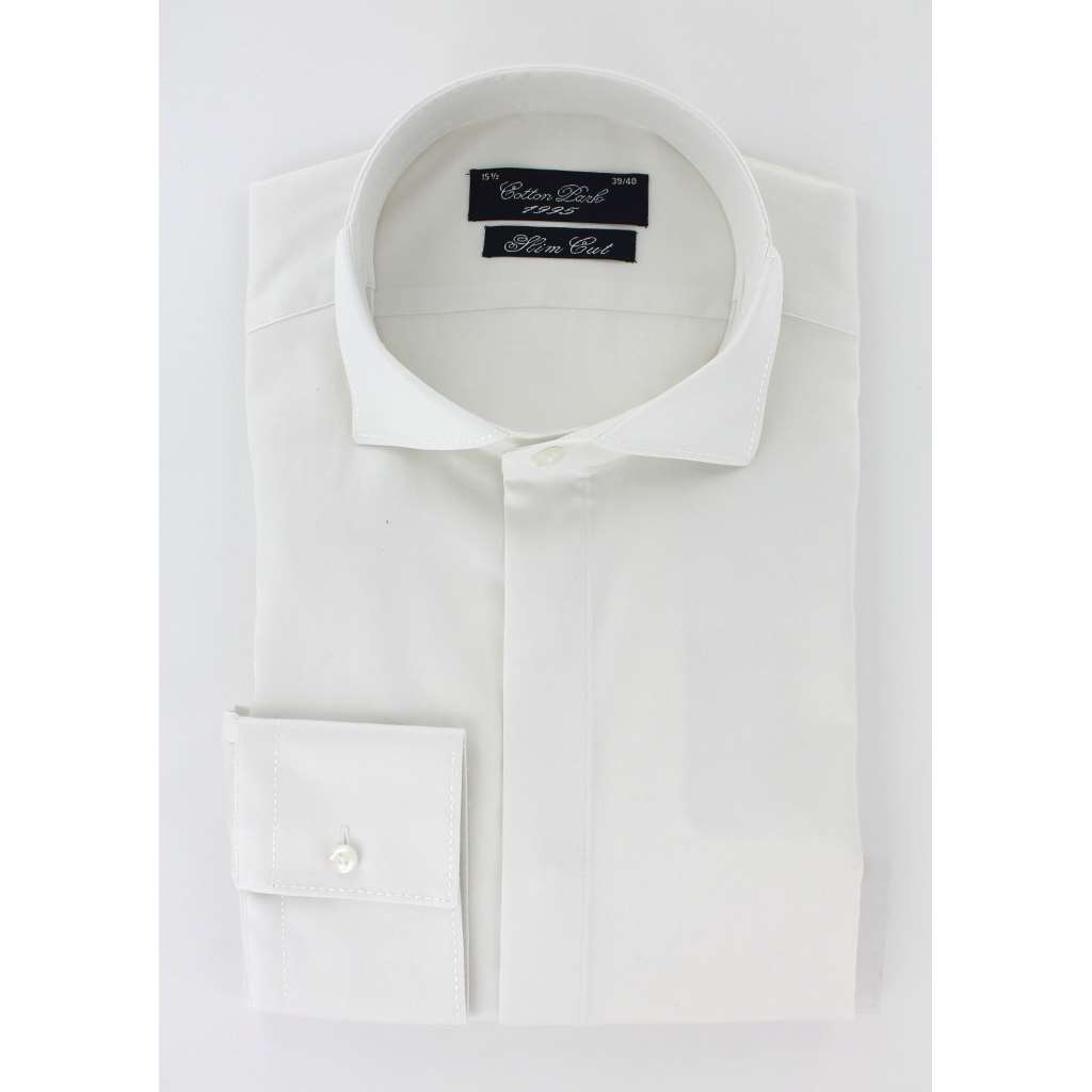 Chemise cintrée cérémonie Col Cassé écru - Homme