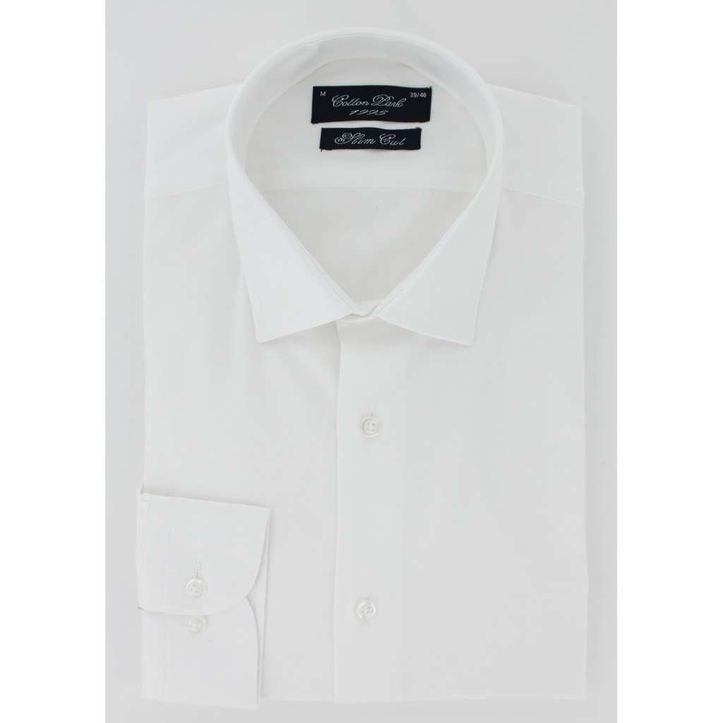 Chemise cintrée en twill blanc - Homme