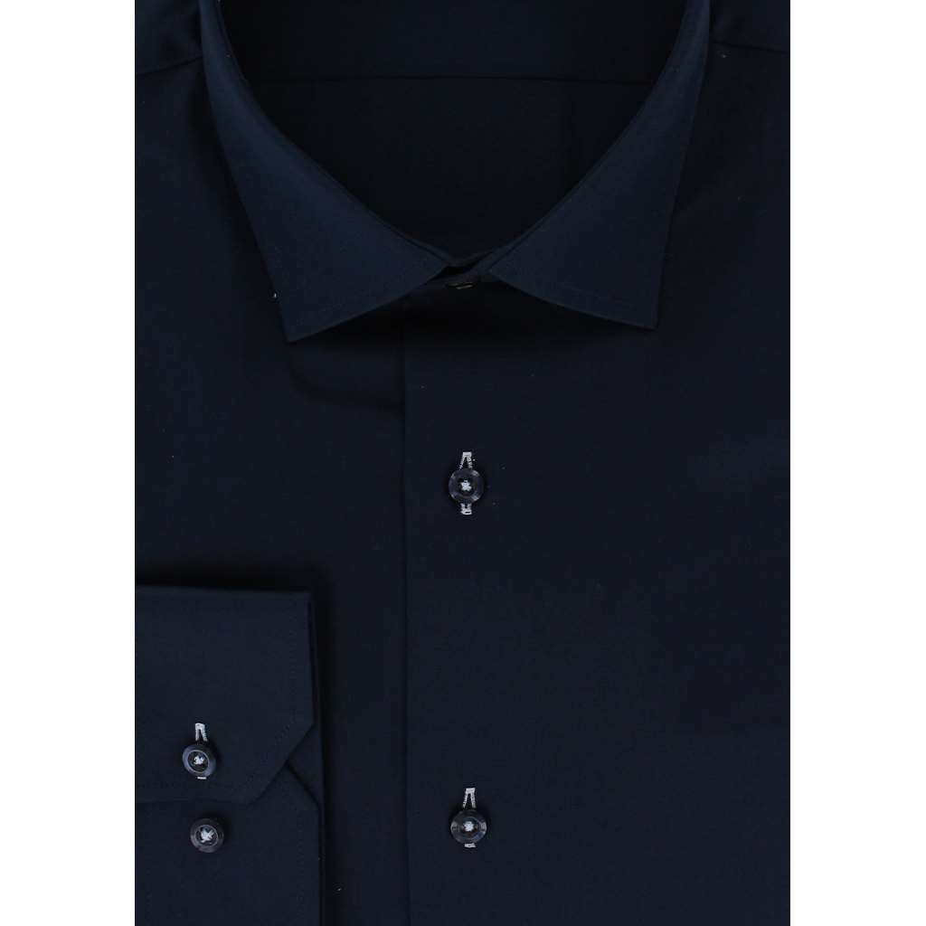 Chemise cintrée marine petite opposition carreaux - Homme