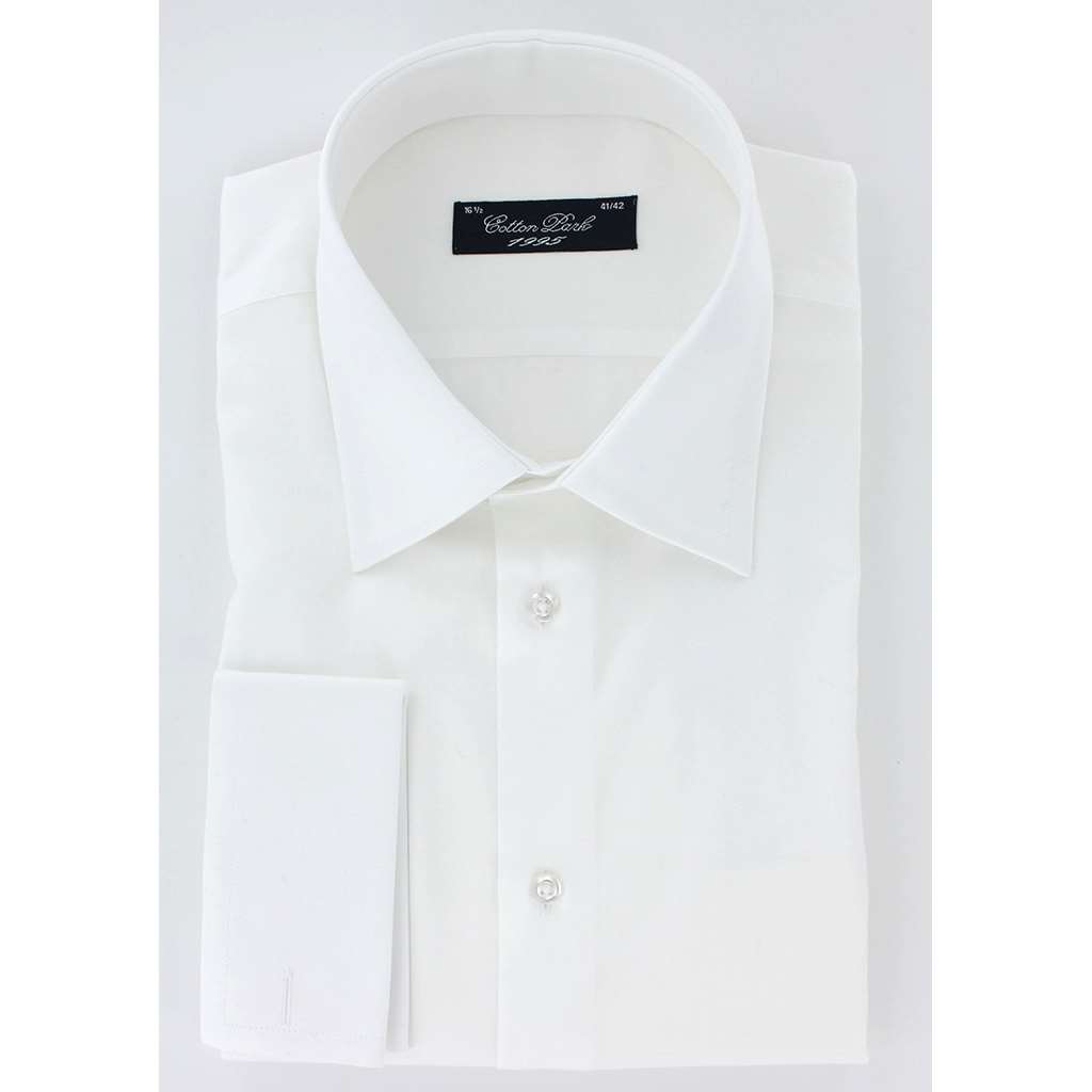 Chemise classique blanc poignets mousquetaires - Homme