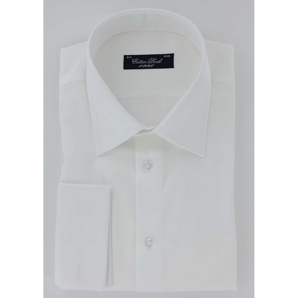 Chemise classique natte blanche poignets mousquetaires - Homme