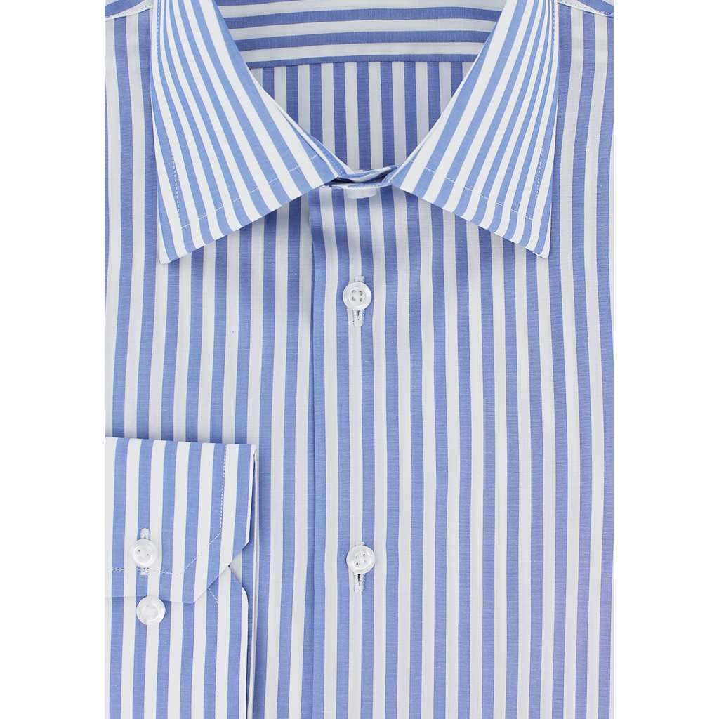 Chemise classique rayures bleu lavande - Homme