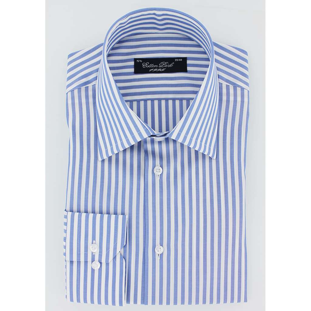 Chemise classique rayures bleu lavande - Homme