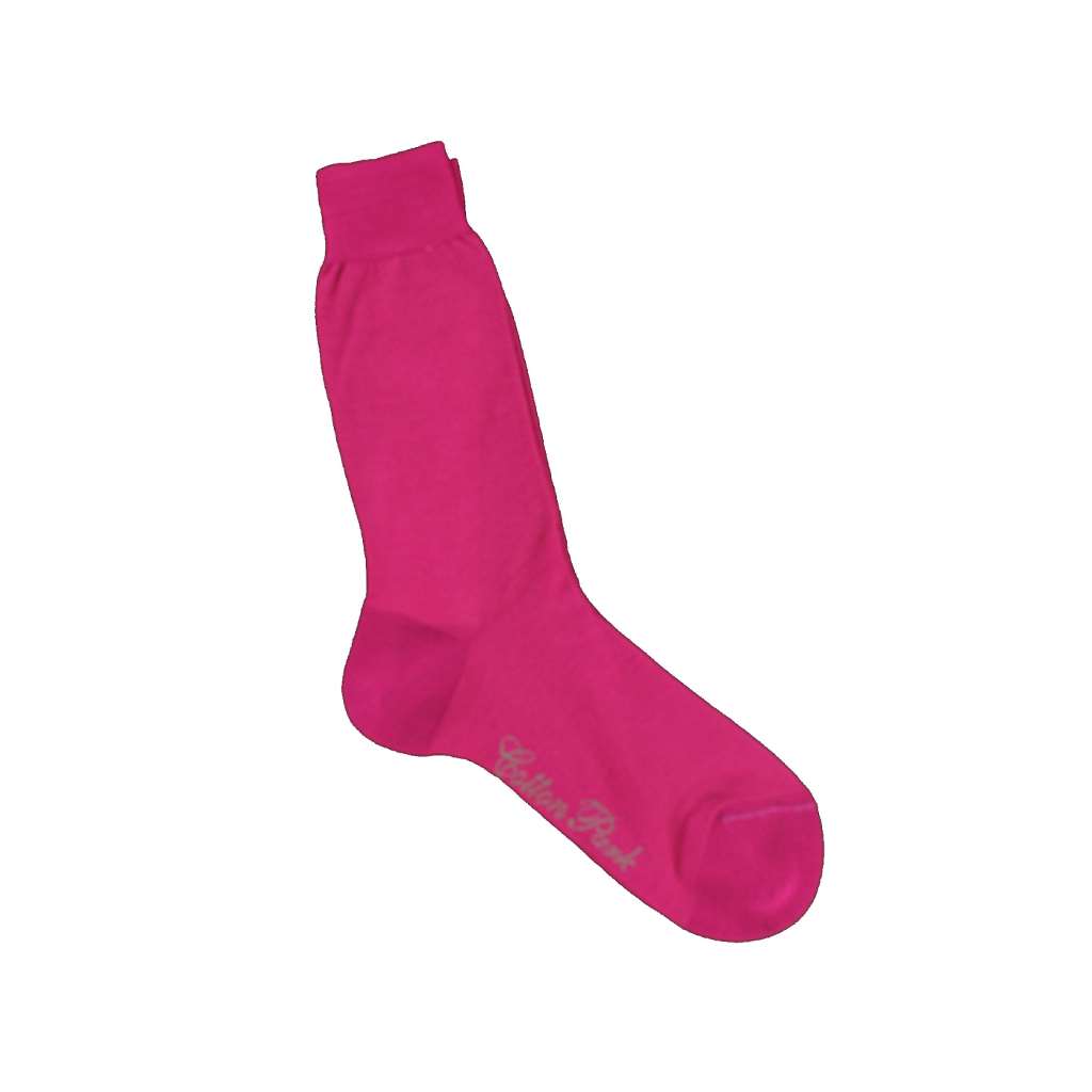 Chaussettes coton fil d'écosse fuchsia - Homme