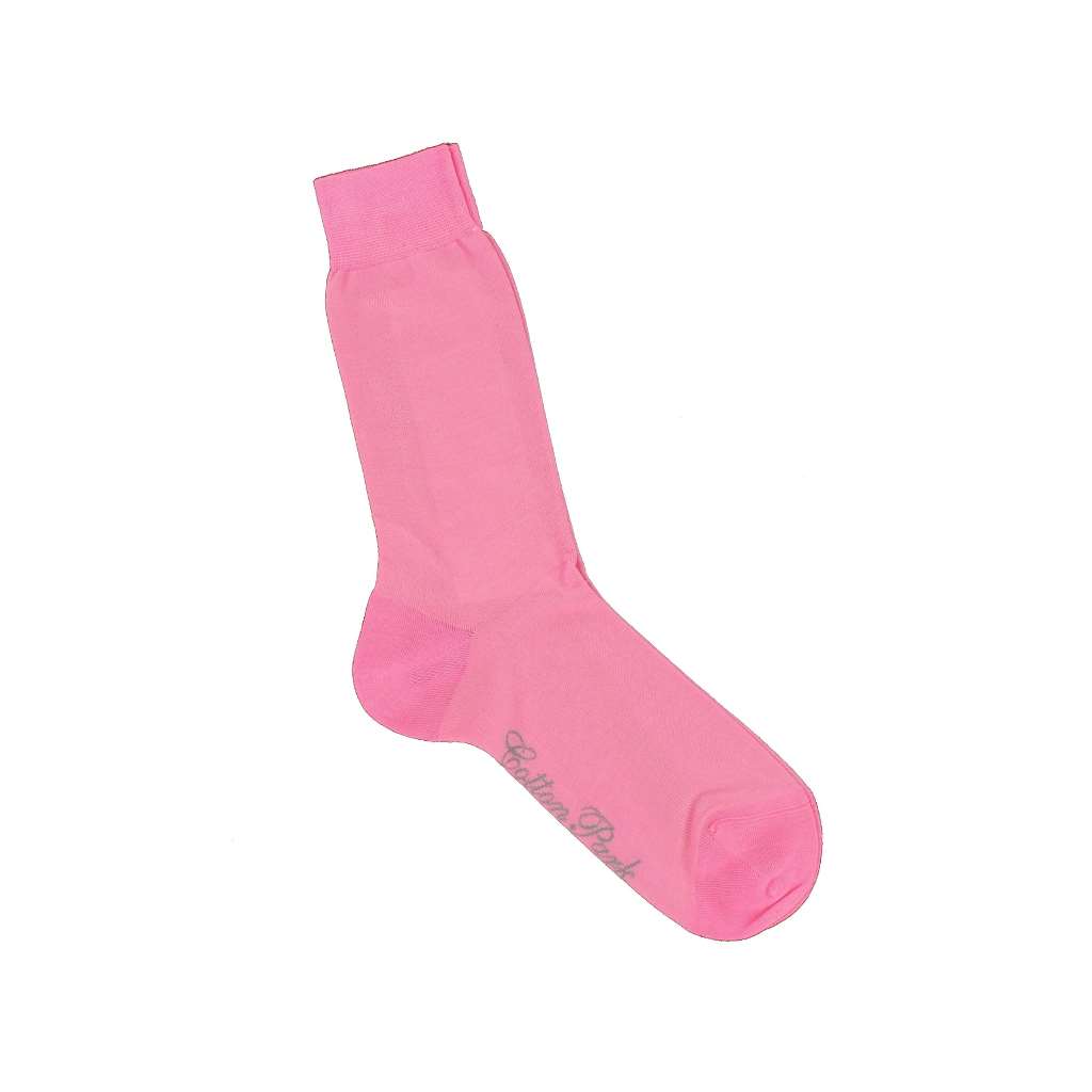 Chaussettes coton fil d'écosse rose - Homme