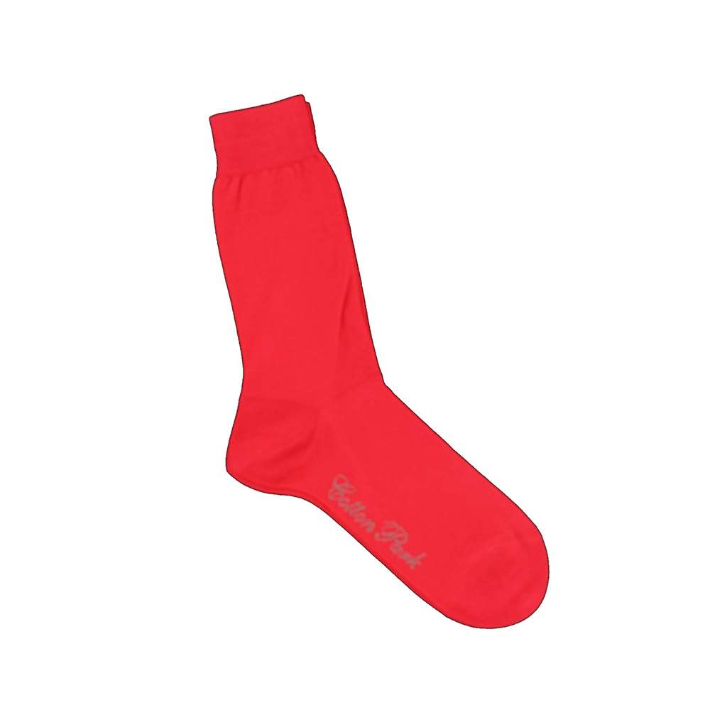 Chaussettes coton fil d'écosse rouge - Homme